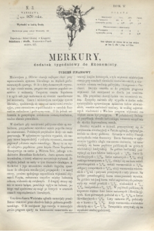 Merkury : dodatek tygodniowy do Ekonomisty. R.5 [!], N. 3 (19 stycznia 1870) + dod.