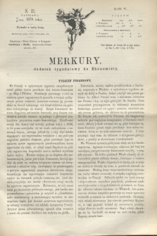 Merkury : dodatek tygodniowy do Ekonomisty. R.5 [!], N. 21 (25 maja 1870) + dod.