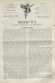 Merkury : dodatek tygodniowy do Ekonomisty. R.5 [!], N. 23 (8 czerwca 1870) + dod.
