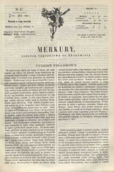 Merkury : dodatek tygodniowy do Ekonomisty. R.5 [!], N. 47 (24 listopada 1870)