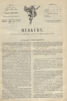 Merkury : dodatek tygodniowy do Ekonomisty. R.6, № 2 (12 stycznia 1871)