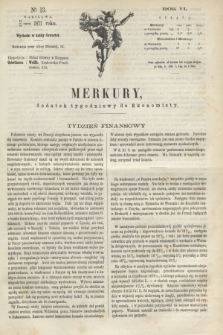 Merkury : dodatek tygodniowy do Ekonomisty. R.6, № 13 (30 marca 1871)