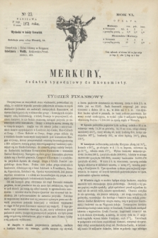 Merkury : dodatek tygodniowy do Ekonomisty. R.6, № 23 (8 czerwca 1871)