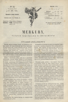 Merkury : dodatek tygodniowy do Ekonomisty. R.6, № 24 (15 czerwca 1871)