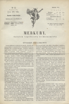 Merkury : dodatek tygodniowy do Ekonomisty. R.6, № 35 (31 sierpnia 1871)