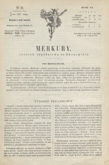 Merkury : dodatek tygodniowy do Ekonomisty. R.6, № 39 (28 września 1871)