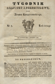 Tygodnik Rolniczy i Przemysłowy. R.2, Ner 1 (1 stycznia 1839) + wkładka