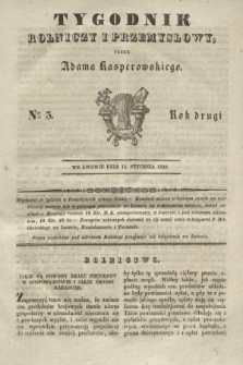 Tygodnik Rolniczy i Przemysłowy. R.2, Ner 3 (14 stycznia 1839)