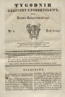 Tygodnik Rolniczy i Przemysłowy. R.2, Ner 4 (21 stycznia 1839)