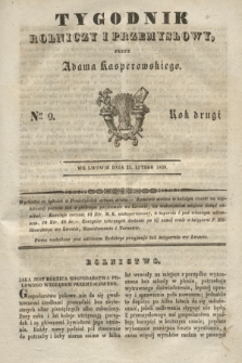 Tygodnik Rolniczy i Przemysłowy. R.2, Ner 9 (25 lutego 1839)