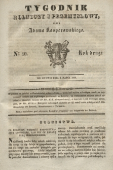 Tygodnik Rolniczy i Przemysłowy. R.2, Ner 10 (4 marca 1839)