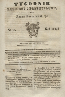 Tygodnik Rolniczy i Przemysłowy. R.2, Ner 15 (8 kwietnia 1839)