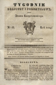 Tygodnik Rolniczy i Przemysłowy. R.2, Ner 23 (3 czerwca 1839) + wkładka