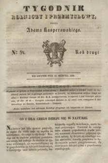Tygodnik Rolniczy i Przemysłowy. R.2, Ner 34 (19 sierpnia 1839)