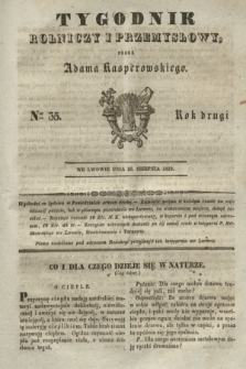 Tygodnik Rolniczy i Przemysłowy. R.2, Ner 35 (26 sierpnia 1839)