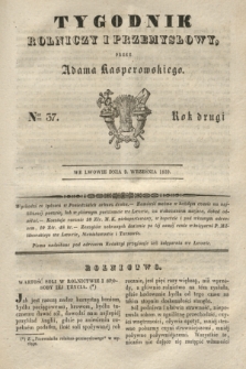Tygodnik Rolniczy i Przemysłowy. R.2, Ner 37 (9 września 1839)