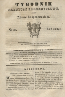 Tygodnik Rolniczy i Przemysłowy. R.2, Ner 38 (16 września 1839)