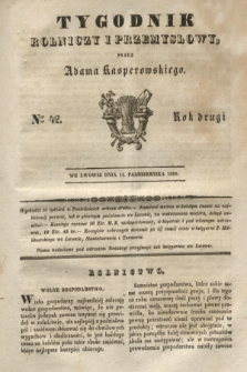 Tygodnik Rolniczy i Przemysłowy. R.2, Ner 42 (14 października 1839)