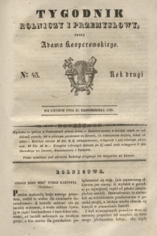 Tygodnik Rolniczy i Przemysłowy. R.2, Ner 43 (21 października 1839)