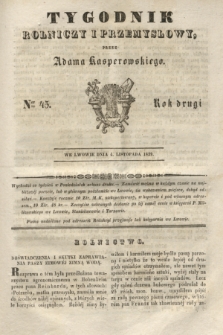 Tygodnik Rolniczy i Przemysłowy. R.2, Ner 45 (4 listopada 1839)