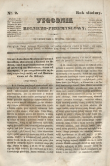 Tygodnik Rolniczo-Przemysłowy. R.7, Nro. 2 (8 stycznia 1844)