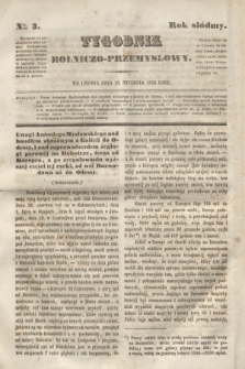 Tygodnik Rolniczo-Przemysłowy. R.7, Nro. 3 (15 stycznia 1844)