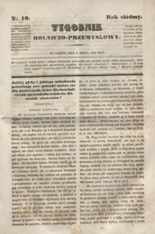 Tygodnik Rolniczo-Przemysłowy. R.7, Nro. 10 (4 marca 1844)