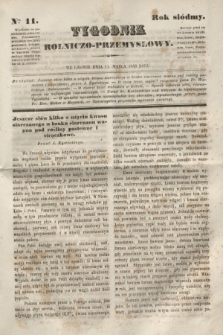 Tygodnik Rolniczo-Przemysłowy. R.7, Nro. 11 (11 marca 1844)