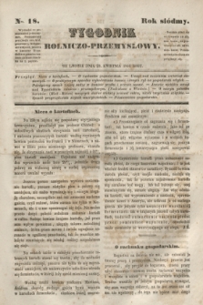 Tygodnik Rolniczo-Przemysłowy. R.7, Nro. 18 (29 kwietnia 1844)