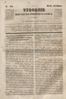 Tygodnik Rolniczo-Przemysłowy. R.7, Nro. 19 (6 maja 1844)