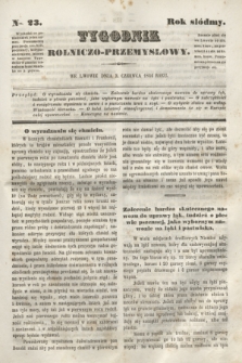 Tygodnik Rolniczo-Przemysłowy. R.7, Nro. 23 (3 czerwca 1844)
