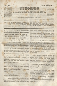 Tygodnik Rolniczo-Przemysłowy. R.7, Nro. 32 (5 sierpnia 1844)
