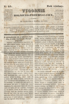 Tygodnik Rolniczo-Przemysłowy. R.7, Nro. 37 (9 września 1844)