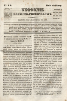 Tygodnik Rolniczo-Przemysłowy. R.7, Nro. 41 (7 października 1844)