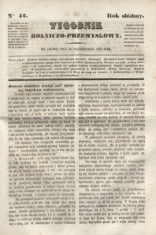 Tygodnik Rolniczo-Przemysłowy. R.7, Nro. 42 (14 października 1844)