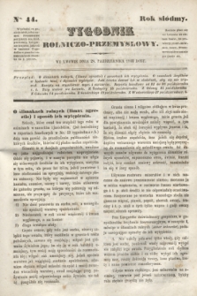 Tygodnik Rolniczo-Przemysłowy. R.7, Nro. 44 (28 października 1844)