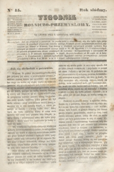 Tygodnik Rolniczo-Przemysłowy. R.7, Nro. 45 (4 listopada 1844)
