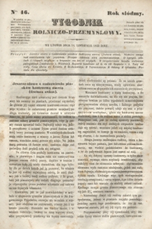 Tygodnik Rolniczo-Przemysłowy. R.7, Nro. 46 (11 listopada 1844)