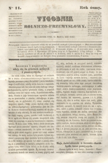 Tygodnik Rolniczo-Przemysłowy. R.8, Nro. 11 (17 marca 1845)