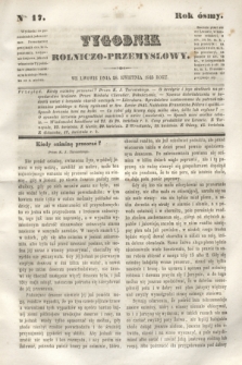 Tygodnik Rolniczo-Przemysłowy. R.8, Nro. 17 (28 kwietnia 1845)