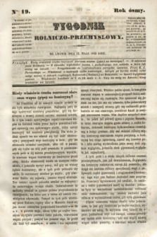 Tygodnik Rolniczo-Przemysłowy. R.8, Nro. 19 (12 maja 1845)