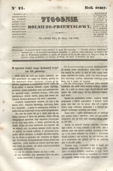Tygodnik Rolniczo-Przemysłowy. R.8, Nro. 21 (26 maja 1845) + dod.