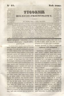 Tygodnik Rolniczo-Przemysłowy. R.8, Nro. 27 (7 lipca 1845) + dod. + wkładka