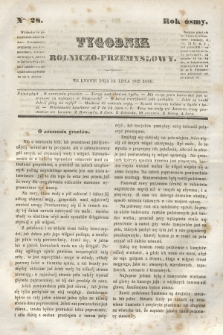Tygodnik Rolniczo-Przemysłowy. R.8, Nro. 28 (14 lipca 1845)