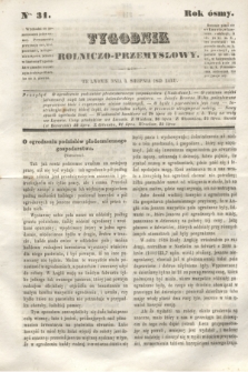 Tygodnik Rolniczo-Przemysłowy. R.8, Nro. 31 (4 sierpnia 1845) + dod.