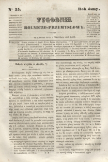 Tygodnik Rolniczo-Przemysłowy. R.8, Nro. 35 (1 września 1845) + dod.