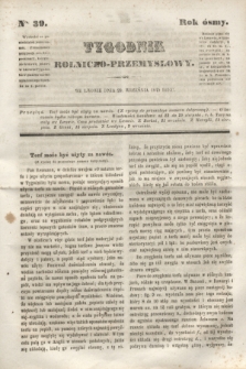 Tygodnik Rolniczo-Przemysłowy. R.8, Nro. 39 (29 września 1845)