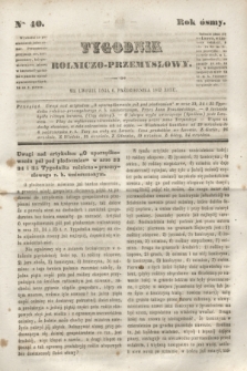 Tygodnik Rolniczo-Przemysłowy. R.8, Nro. 40 (6 października 1845)