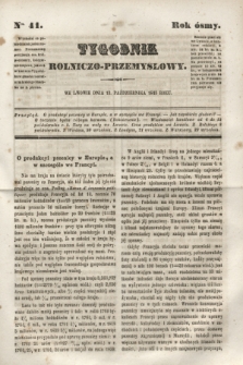 Tygodnik Rolniczo-Przemysłowy. R.8, Nro. 41 (13 października 1845)