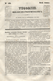 Tygodnik Rolniczo-Przemysłowy. R.8, Nro. 43 (27 października 1845) + dod.